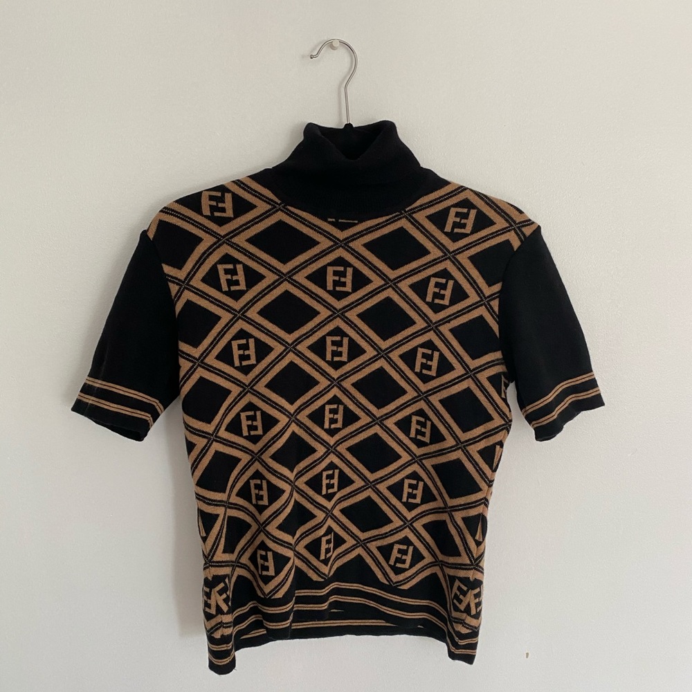 Vintage Fendi Short Sleeve Turtleneck